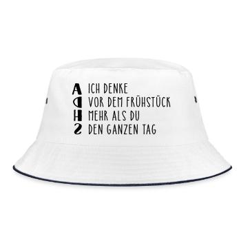 Provocative ADHD saying - Bucket Hat - white/navy - Front