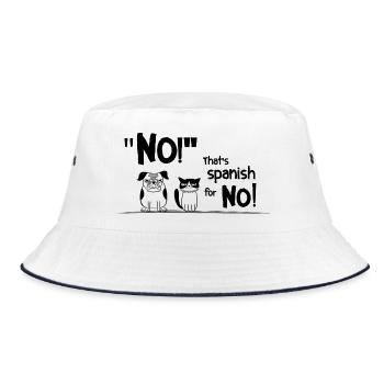 Nope. Not Today. – Sarcastic statement saying - Bucket Hat - white/navy - Front