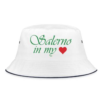Salerno in meinem Herzen - Bucket Hat - Weiß/Navy - Vorne