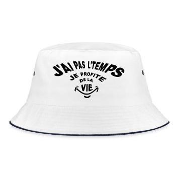 Je n'ai pas le temps je profite de la vie! - Bob - blanc/marine - Devant