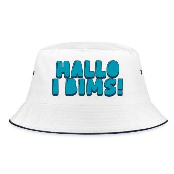 Hallo i bims! - Bucket Hat - Weiß/Navy - Vorne
