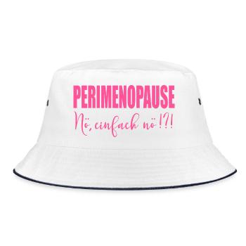 Perimenopause Frauen Stimmung - Bucket Hat - Weiß/Navy - Vorne