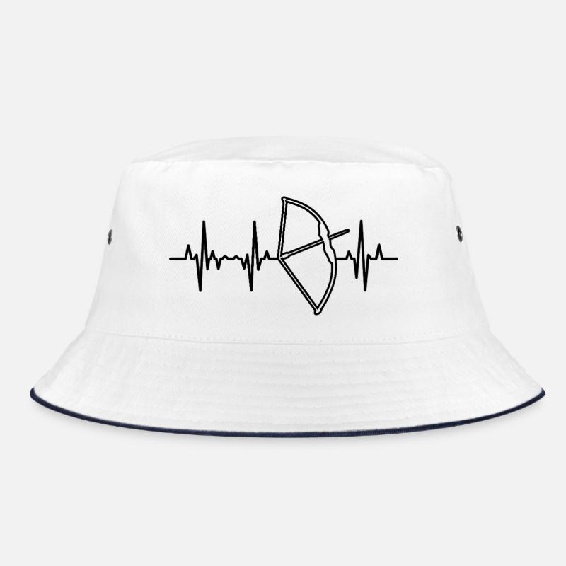 Pfeil und Bogen Herzschlag Bucket Hat