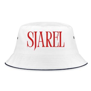SJAREL. Dialect Shirt - Bucket Hat - white/navy - Front