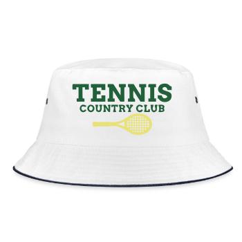 Tennis Country Club lettering - Bucket Hat - white/navy - Front
