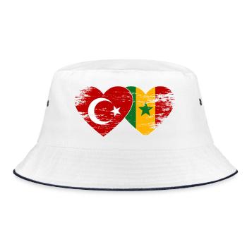 Türkei_Senegal_Flagge_Herz_used - Bob - blanc/marine - Devant