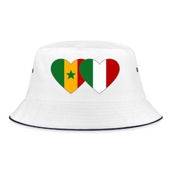 Senegal_Italien_Flagge_Herz - Bob - blanc/marine - Devant