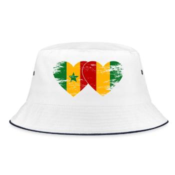 Senegal_Guinea_Flagge_Herz_used - Bob - blanc/marine - Devant