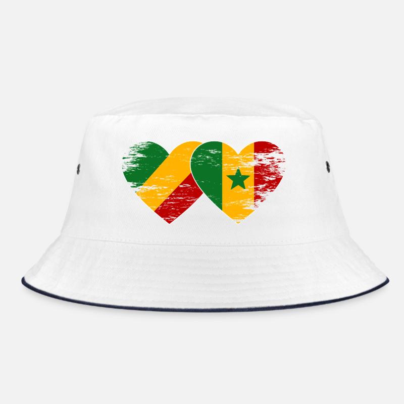 Congo Senegal flag used Bucket Hat