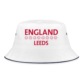 England Leeds Football Line - Bucket Hat - white/navy - Front