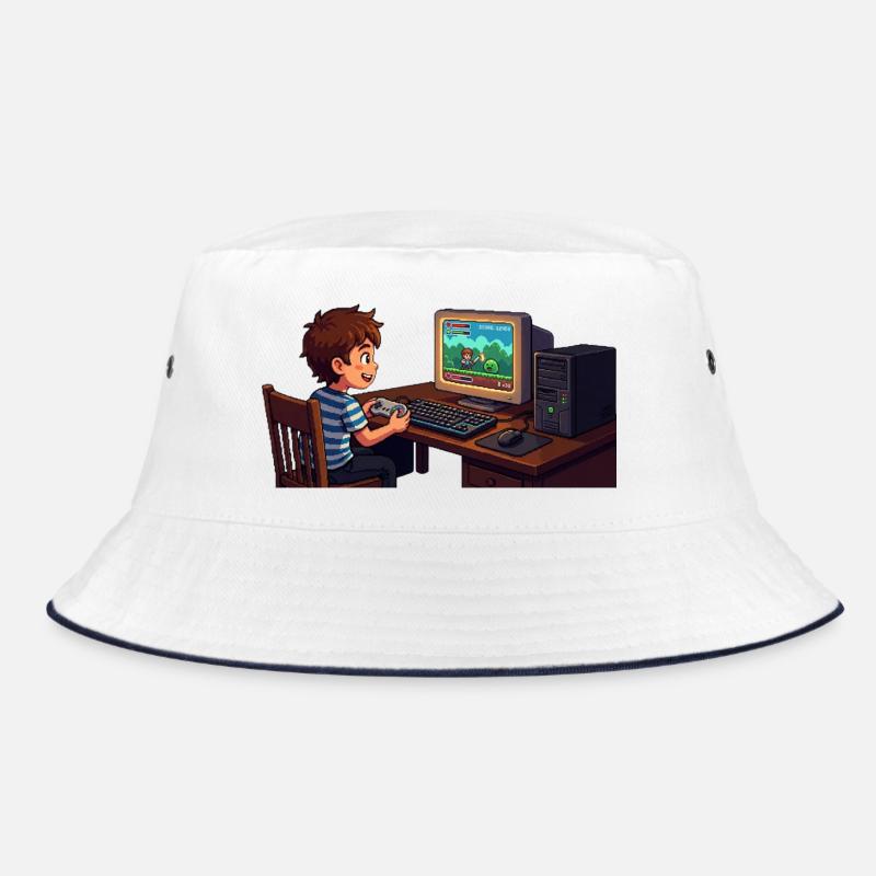 Enfant gamer rétro sur PC Bob