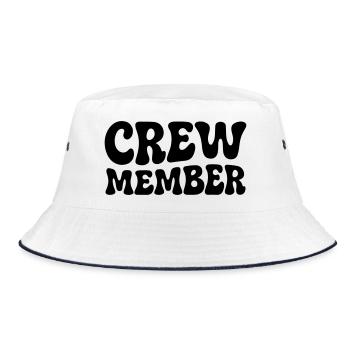 crew member - Bucket Hat - white/navy - Front
