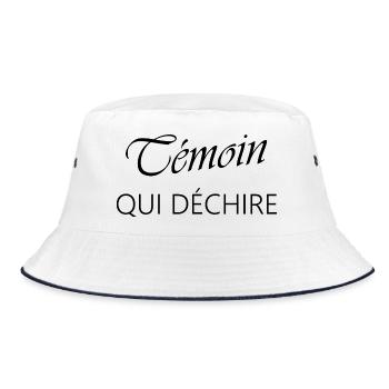 T-shirt Humour Témoin Qui Déchire Mariage - Bob - blanc/marine - Devant