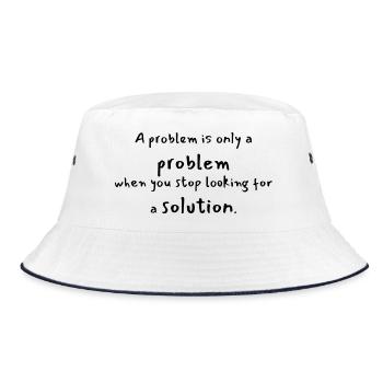 Citation sur l’état d’esprit - Problème&Lösung - problème&solution - Bob - blanc/marine - Devant