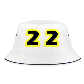 22 Number Symbol - Bucket Hat - white/navy - Front
