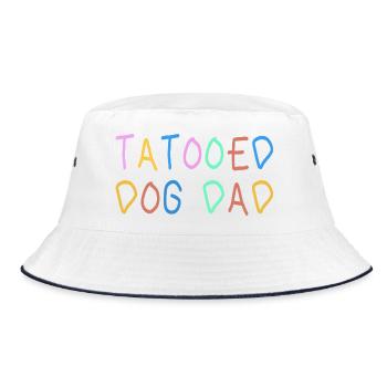 Chien tatoué Papa offert pour la fête des pères - Bob - blanc/marine - Devant