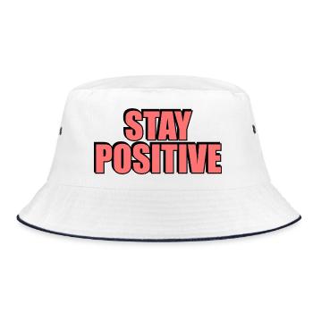 Restez positif - Bob - blanc/marine - Devant
