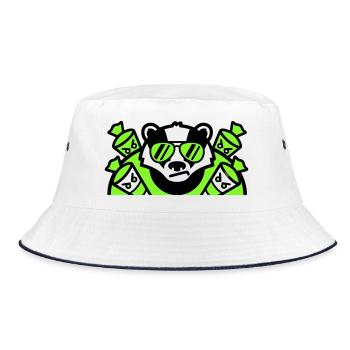Dachs Zuckertueten Logo - Bucket Hat - Weiß/Navy - Vorne