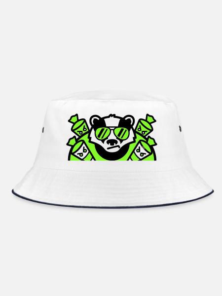 Badger Sugar Cones Logo - Bucket Hat - white/navy - Front