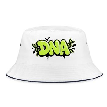 DNA Lettering Graffiti - Bucket Hat - white/navy - Front
