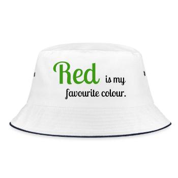 Red - Bucket Hat - white/navy - Front