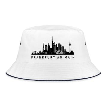 Skyline Frankfurt am Main - Bucket Hat - Weiß/Navy - Vorne