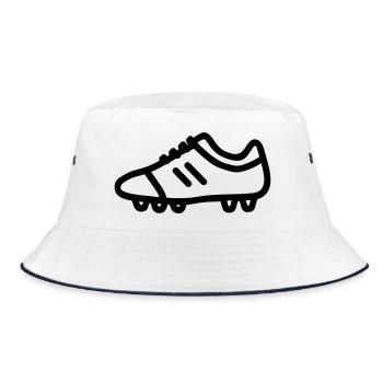 football boots - Bucket Hat - white/navy - Front