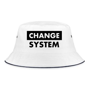 Change system - Bucket Hat - Weiß/Navy - Vorne