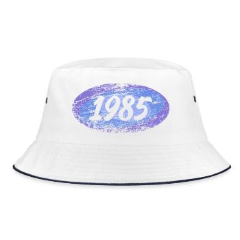 1985 - Bucket Hat - Weiß/Navy - Vorne