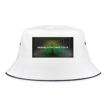 Tor zur Kosmischen Zukunft - Bucket Hat - Weiß/Navy - Vorne