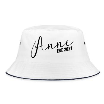 Türkische Mama Anne 2027 - Bucket Hat - Weiß/Navy - Vorne