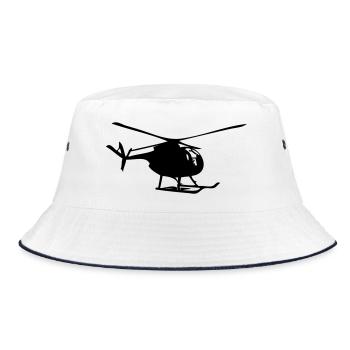 Hubschrauber - Bucket Hat - Weiß/Navy - Vorne