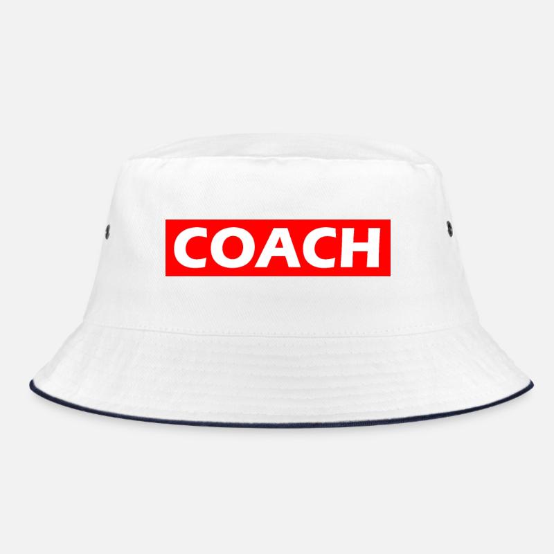 COACH - Bucket Hat - Weiß/Navy