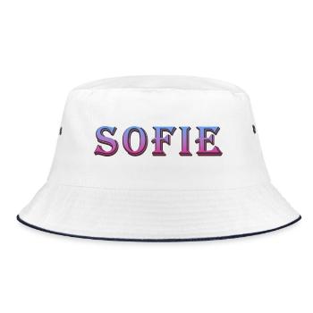 Texte 3D coloré avec effet scintillant - Bob - blanc/marine - Devant