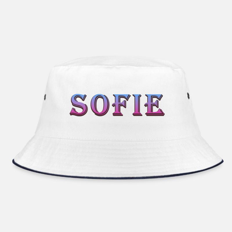 Farbenfroher 3D-Text mit Glitzereffekt Bucket Hat