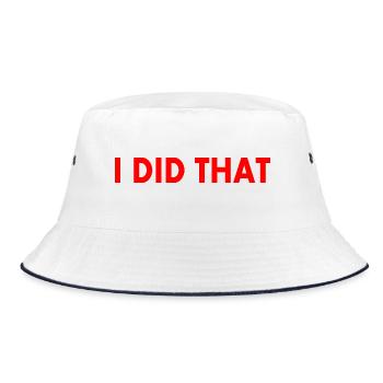 I did that - Bucket Hat - white/navy - Front