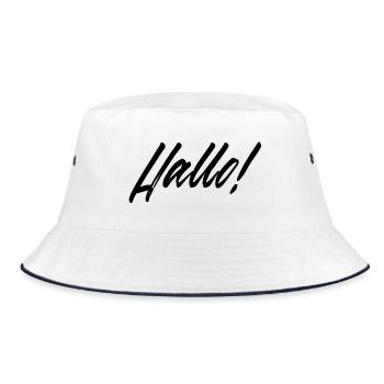 Peint à la main Hello Design pour les vêtements - Bob - blanc/marine - Devant
