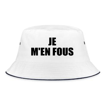 je m'en fous - Bob - blanc/marine - Devant