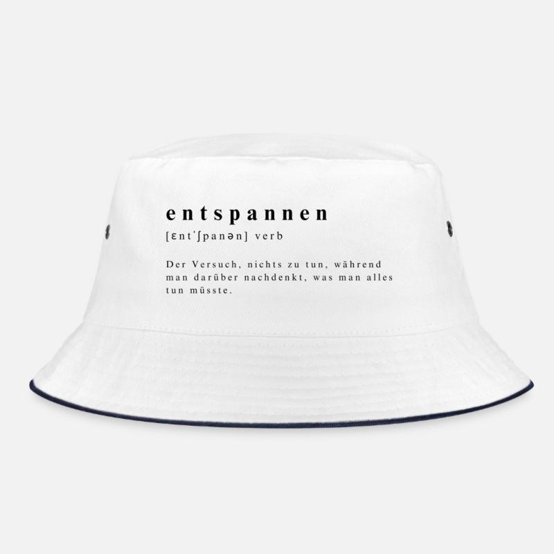 Entspannen - Verb - Definition Bucket Hat