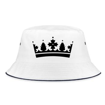 Crown - Bucket Hat - white/navy - Front