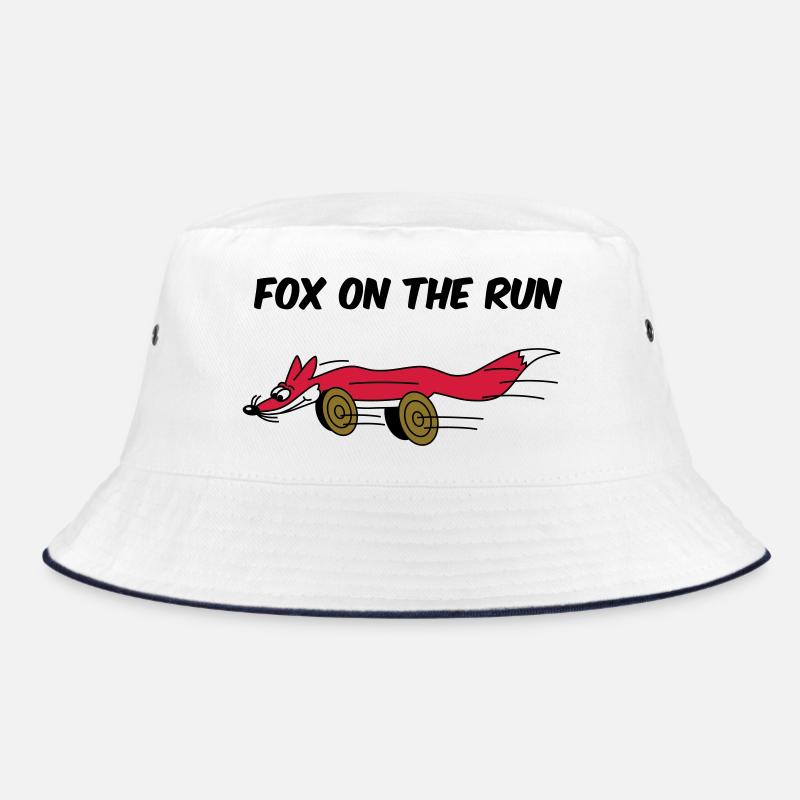 fox on the run - Bucket Hat - Weiß/Navy
