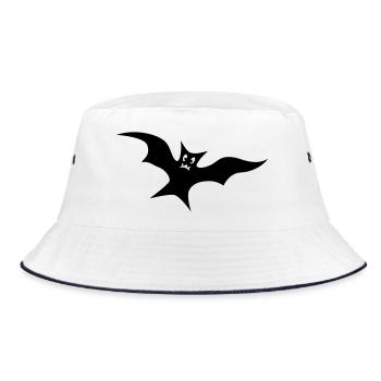 Bat - Bucket Hat - white/navy - Front