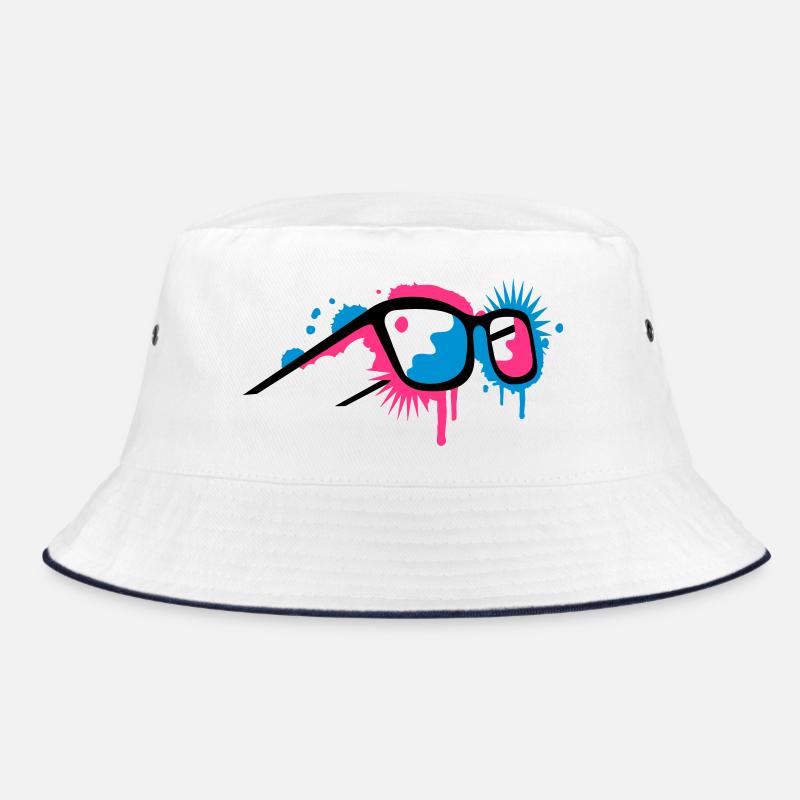 3D Brille im Graffiti Stil Bucket Hat