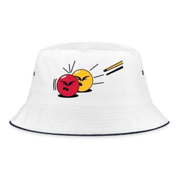 billard - Bucket Hat - Weiß/Navy - Vorne