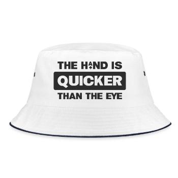 The hand is faster than the eye - Bucket Hat - white/navy - Front