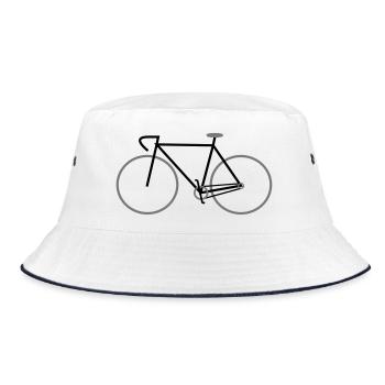vélo noir singlespeed avec guidon de course - Bob - blanc/marine - Devant