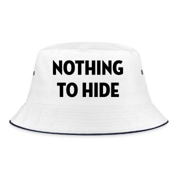 Nothing to Hide / Style / Mode / Swag / Vogue - Bucket Hat - white/navy - Front