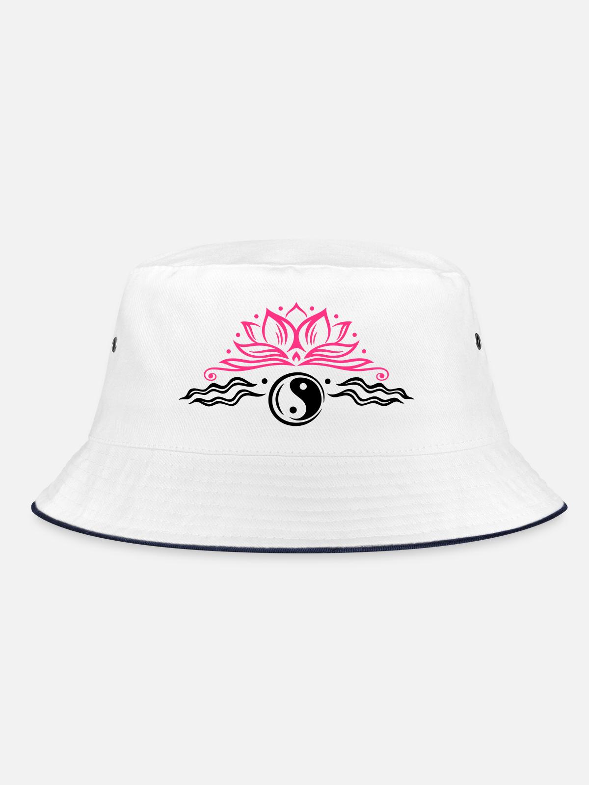 Lotus mit Yin & Yang Symbol - Bob - blanc/marine - Devant