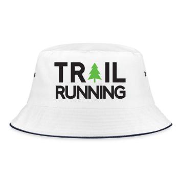 Trailrunning - Bucket Hat - Weiß/Navy - Vorne