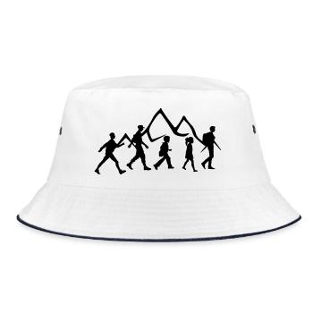 Logo du groupe de marche pour club ou association - Bob - blanc/marine - Devant